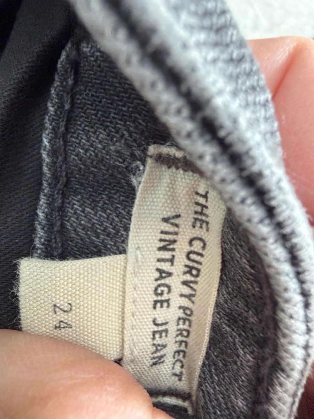 Madewell Washed Gray High-Rise Straight curvy Jeans - Picture 3 of 6